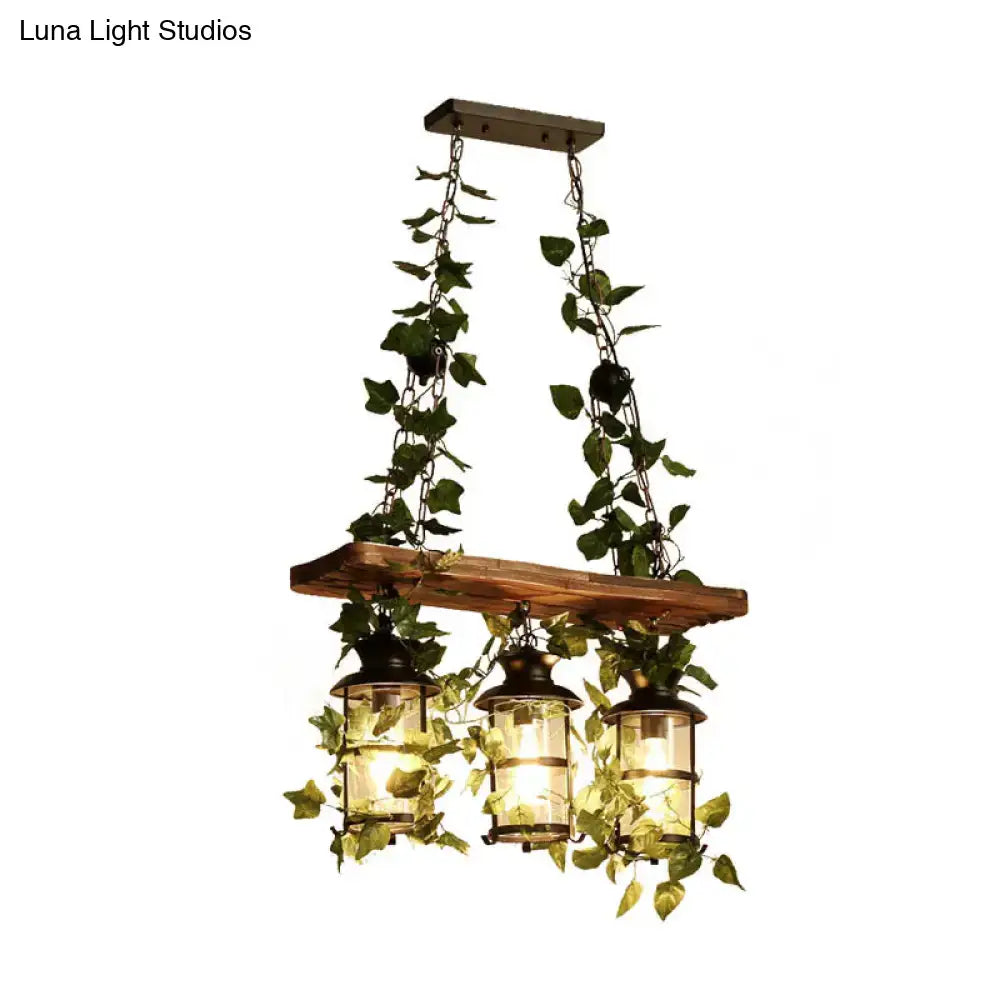 Wooden Ivy Ceiling Light