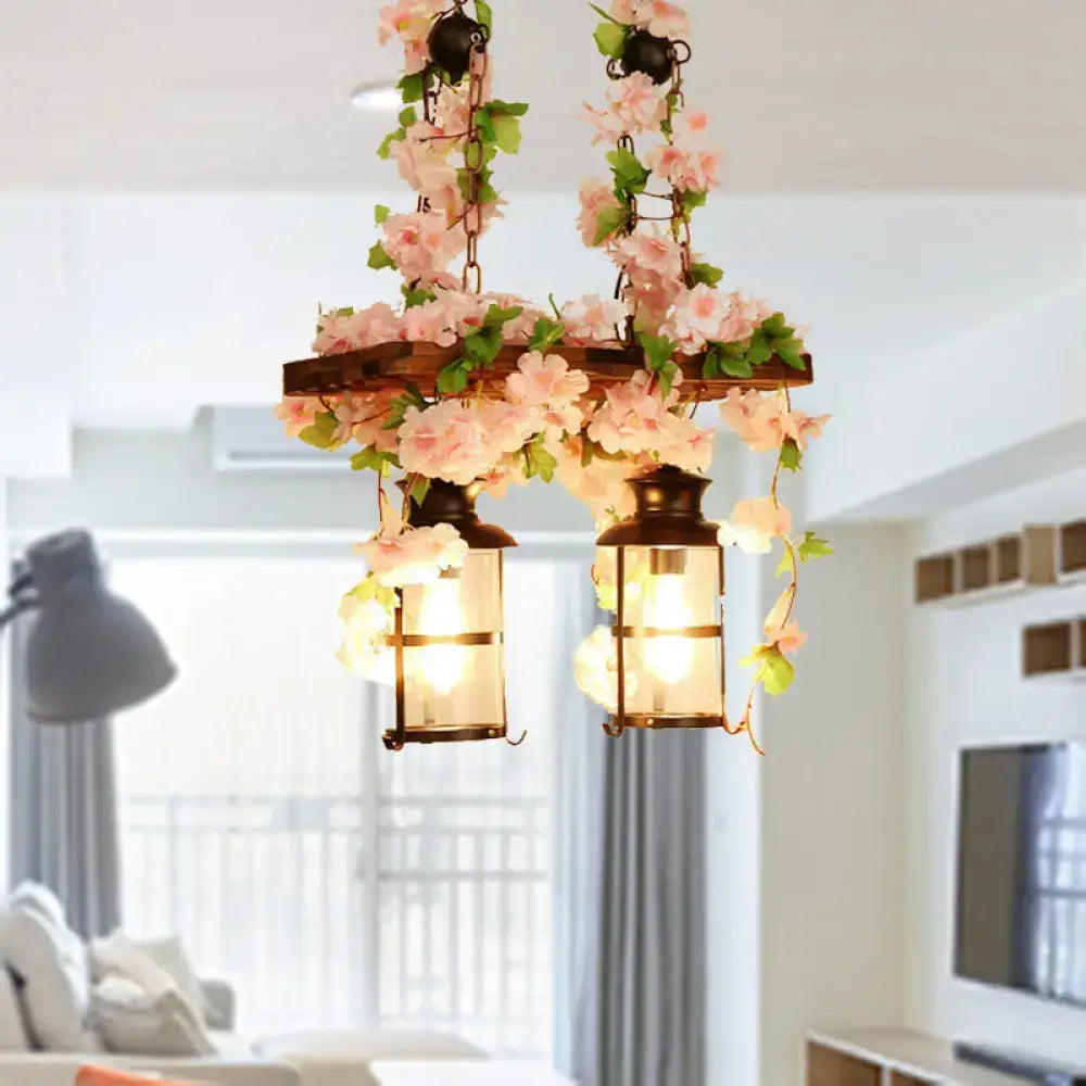 Wooden Ivy Ceiling Light