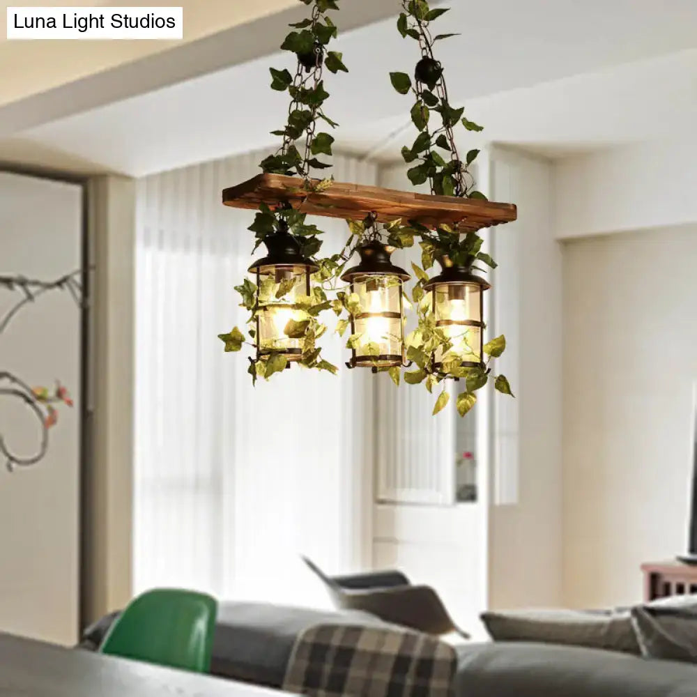 Wooden Ivy Ceiling Light