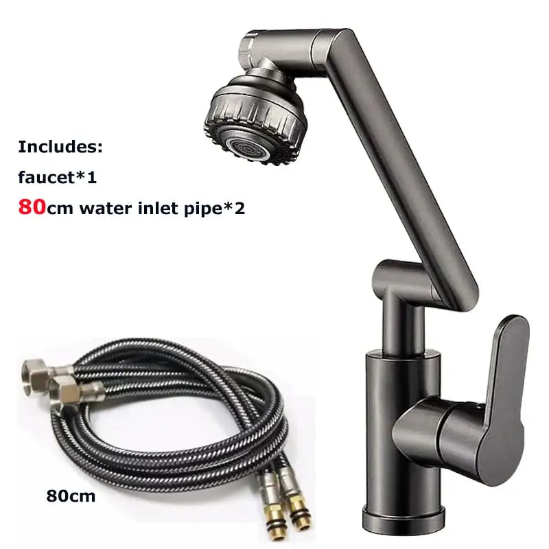 Black Dual-Mode Kitchen Faucet