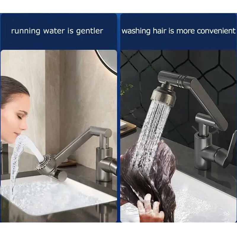 Black Dual-Mode Kitchen Faucet