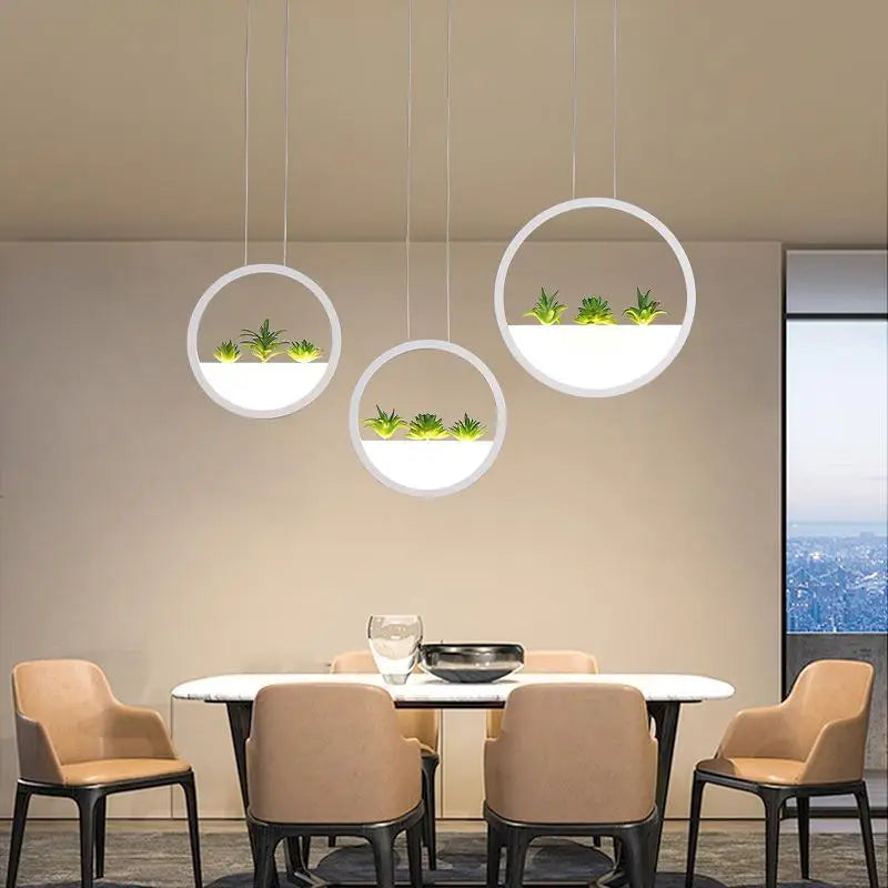 Black Ring LED Chandelier