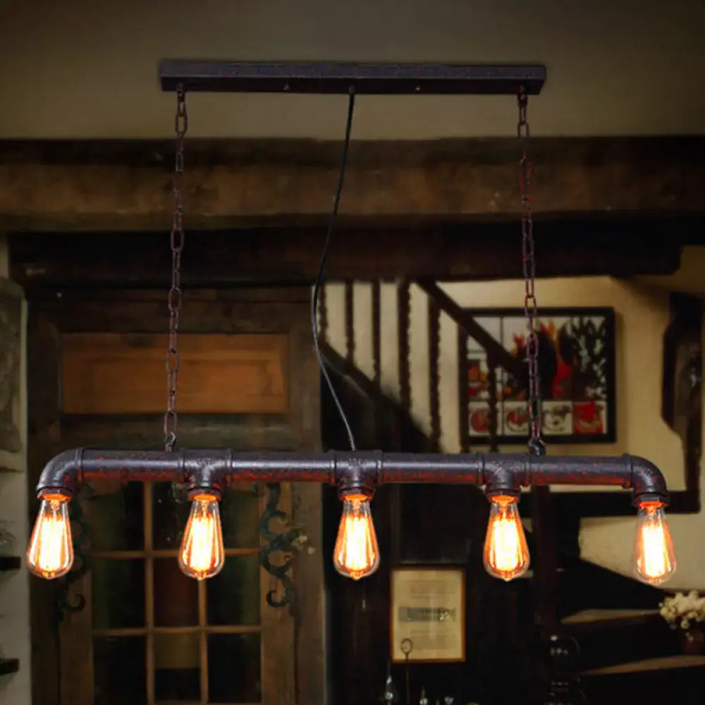 Black Industrial Pipe Pendant