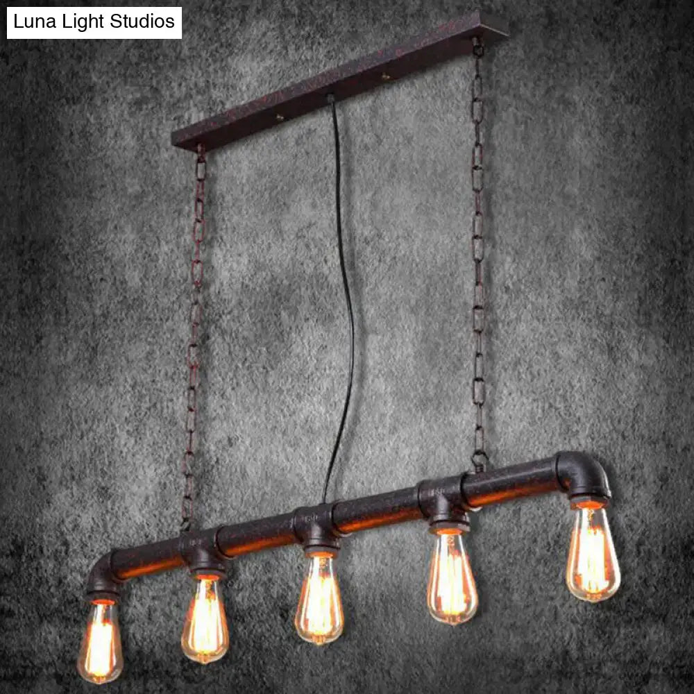 Black Industrial Pipe Pendant