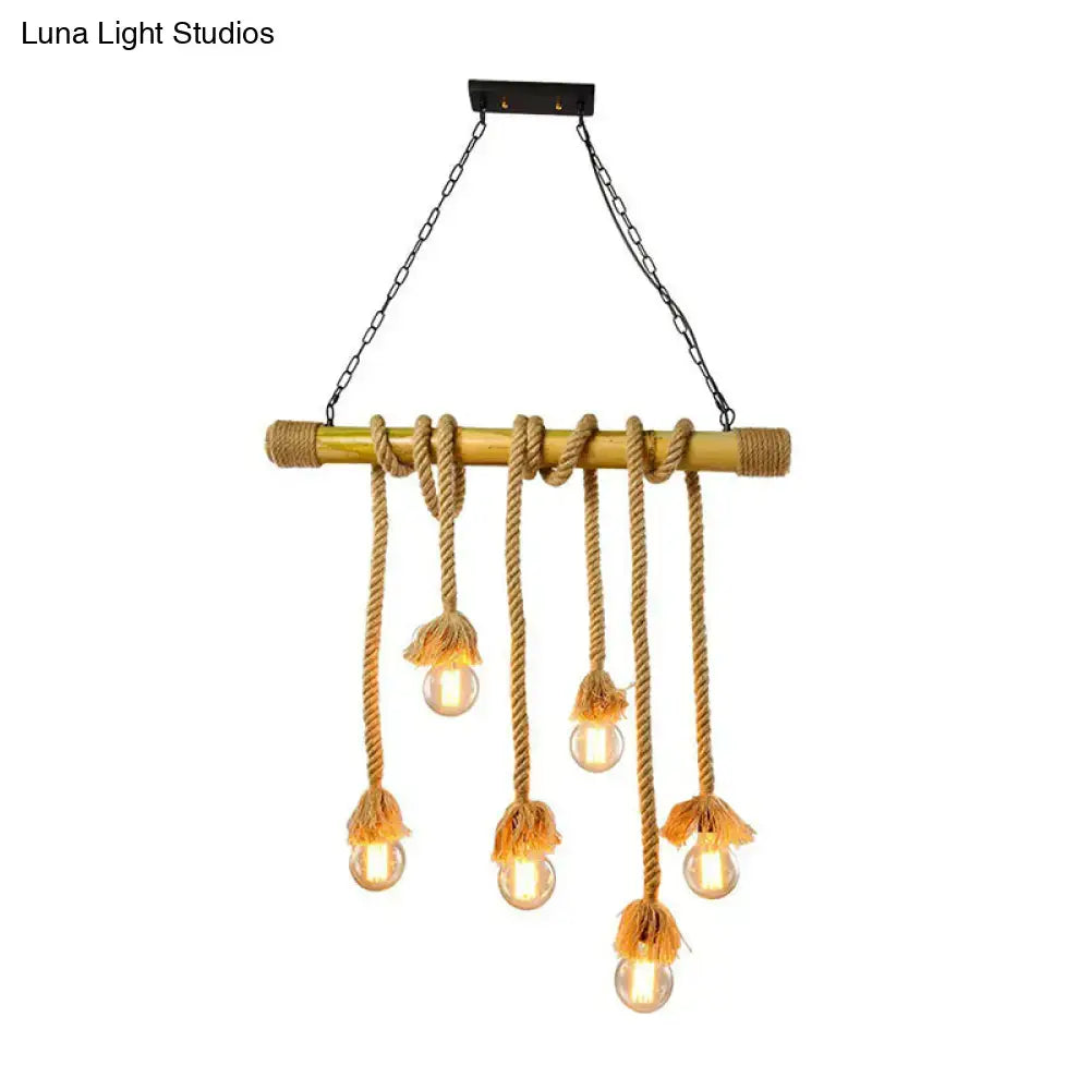 Bamboo Rope Pendant Light