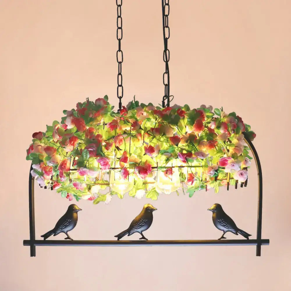 Black Floral Island Chandelier