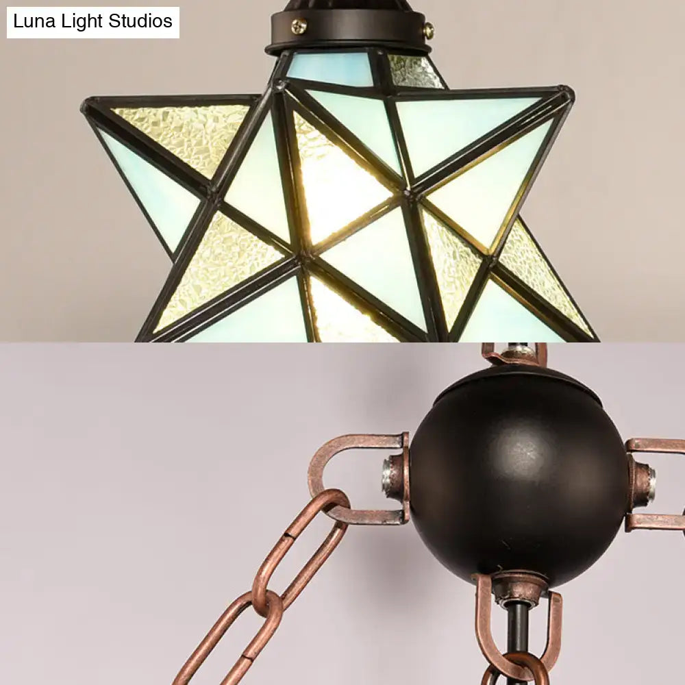 Multicolor Star Glass Chandelier