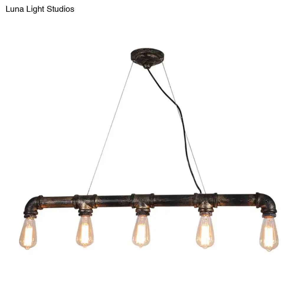 Bronze Rustic Pipe Living Room Ceiling Light