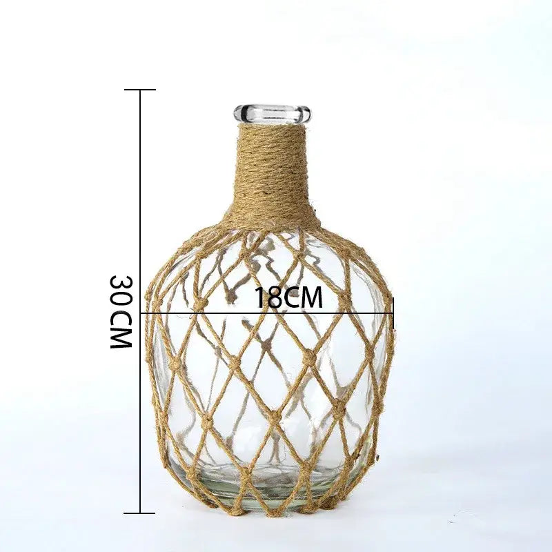 Glass Twine Hanging Vase