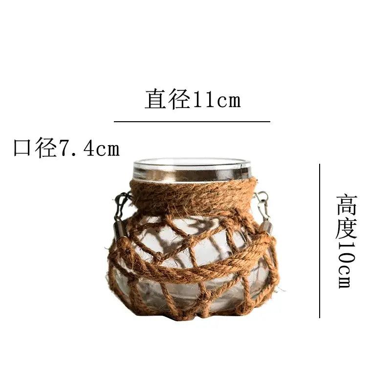 Glass Twine Hanging Vase