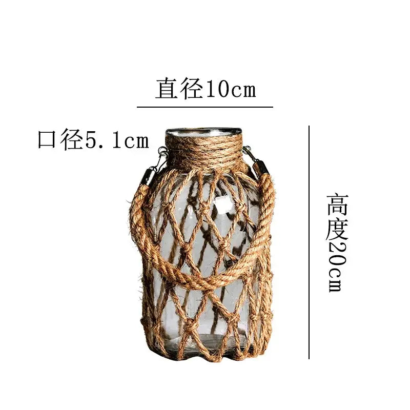 Glass Twine Hanging Vase