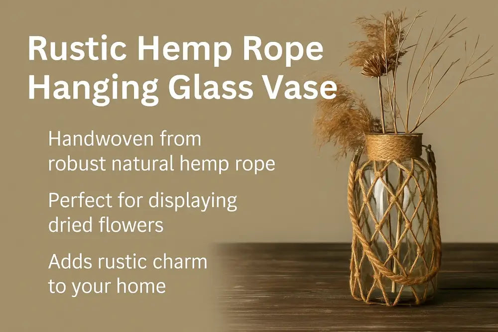 Glass Twine Hanging Vase
