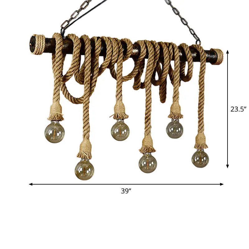 Jute Rope Island Pendant