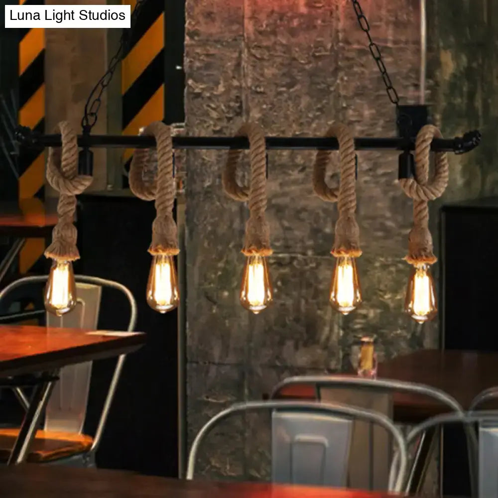 Black Pipe Hanging Lamp