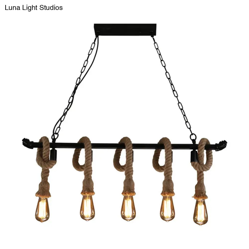Black Pipe Hanging Lamp