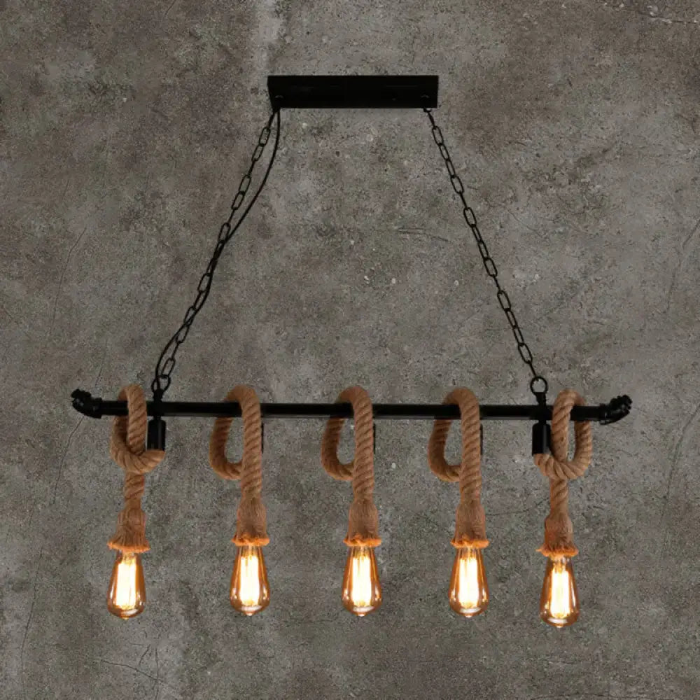 Black Pipe Hanging Lamp