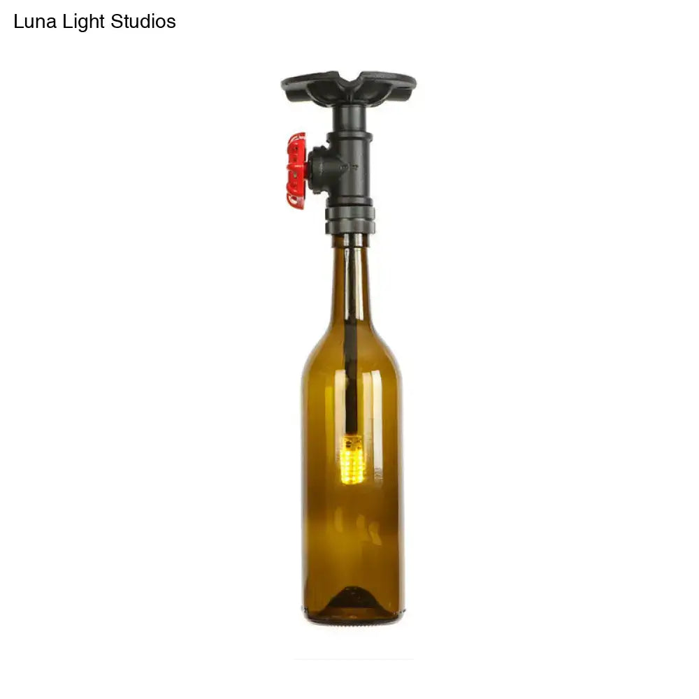 Amber Glass Flush Light