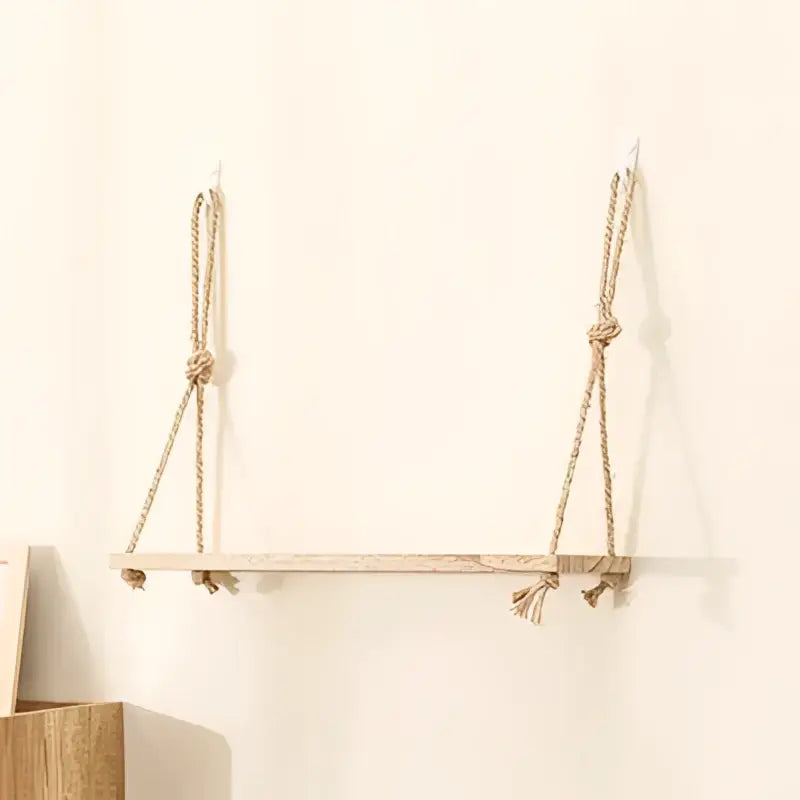 Wood Rope Floating Shelves
