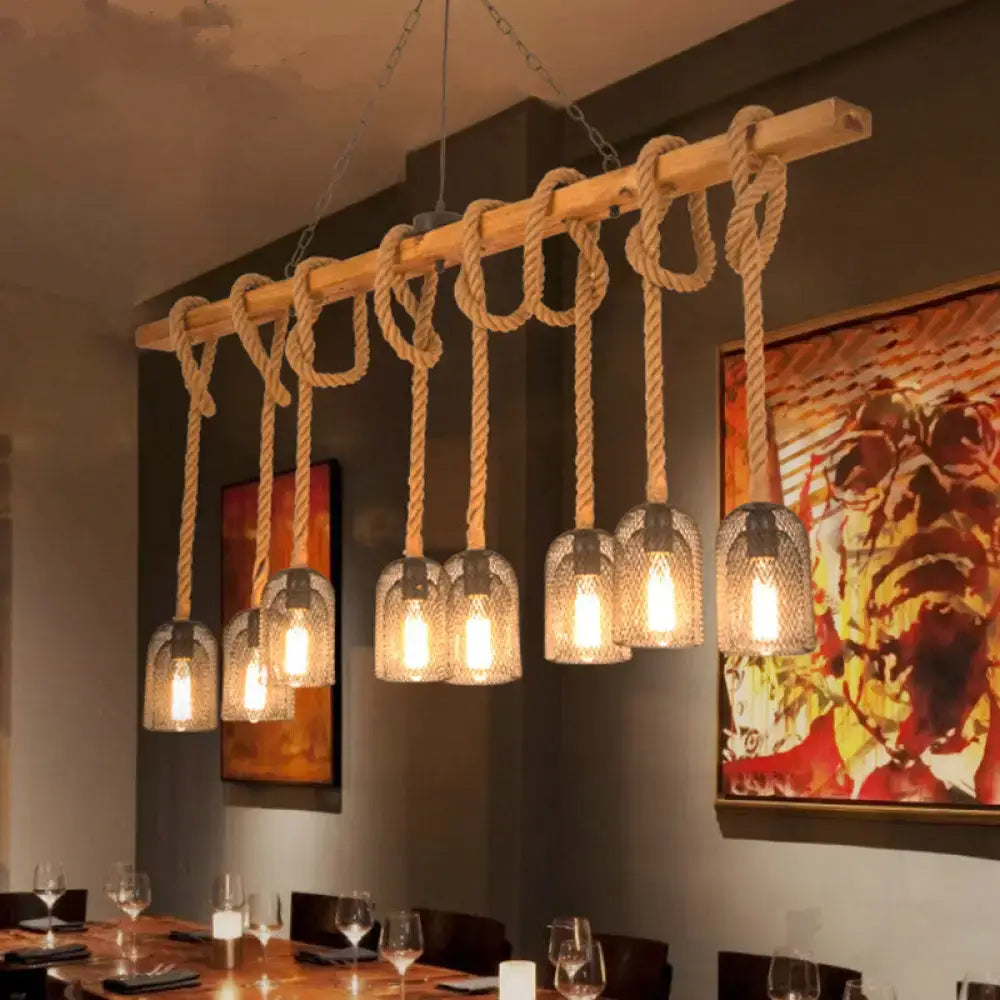 Wooden Linear Pendant Light