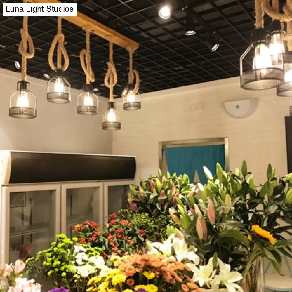 Wooden Linear Pendant Light