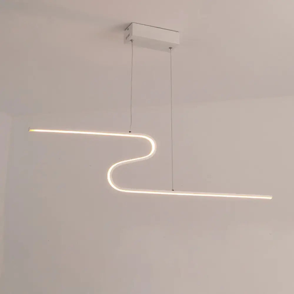 Black S-Shape Pendant Light