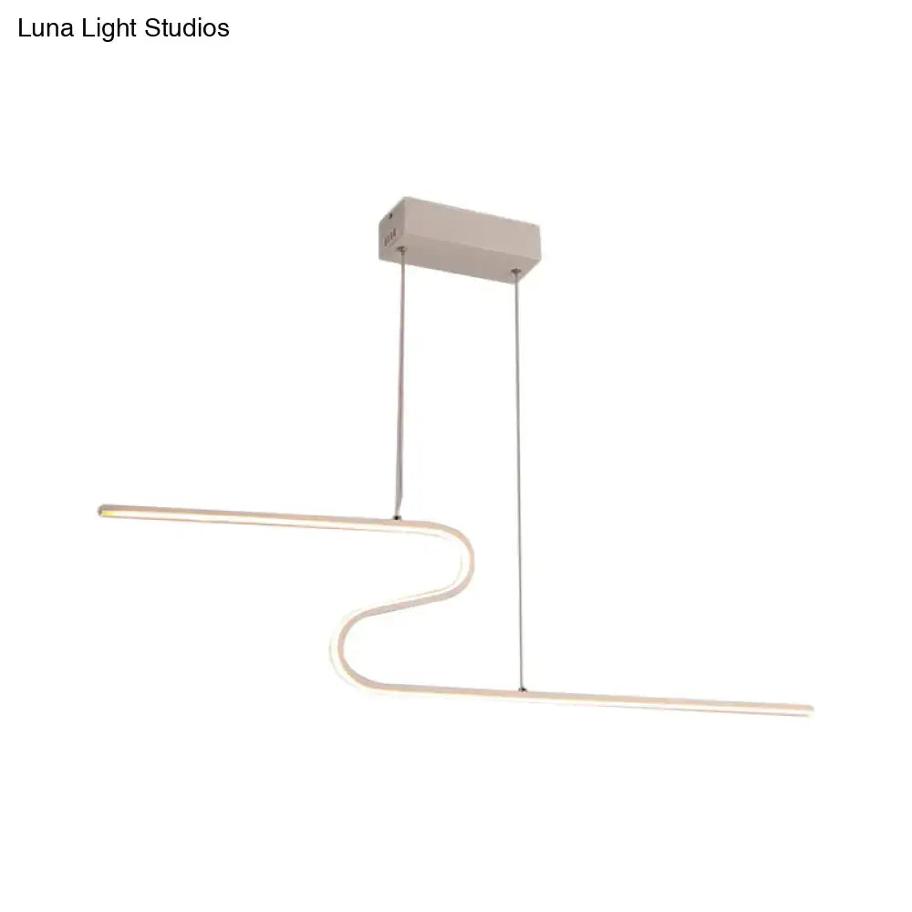 Black S-Shape Pendant Light