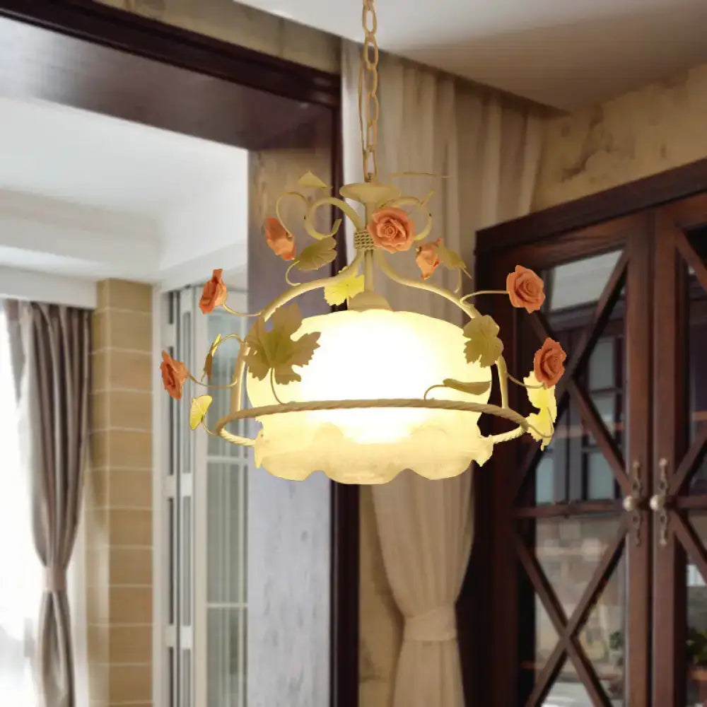 Orange Yellow Scallop Chandelier