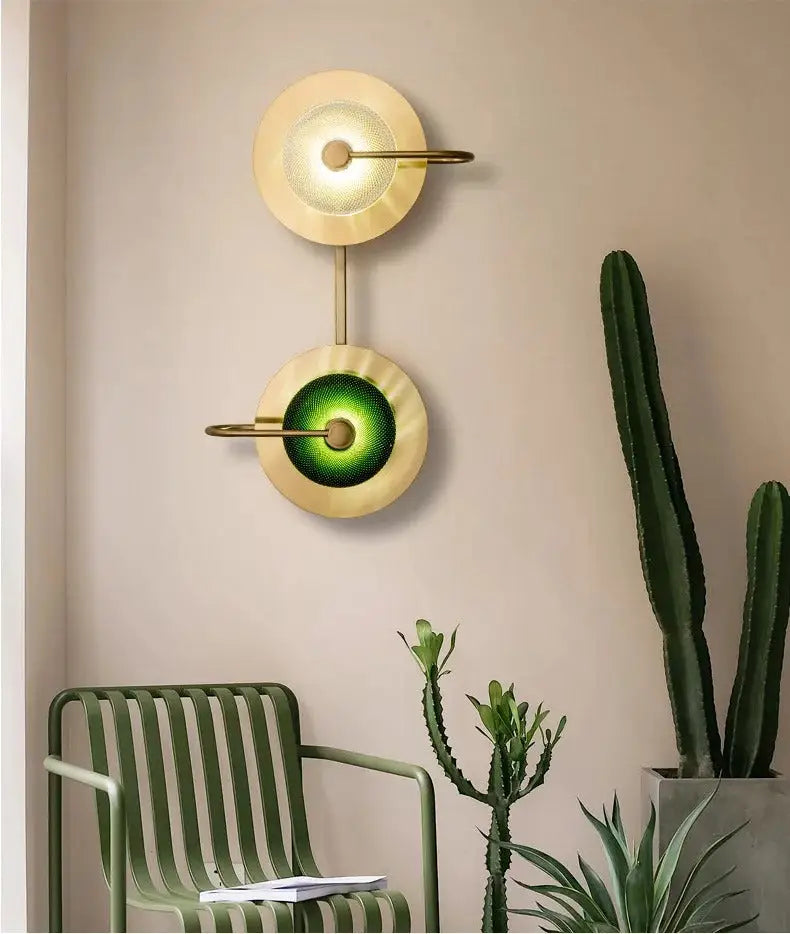 Green Brass Wall Sconces