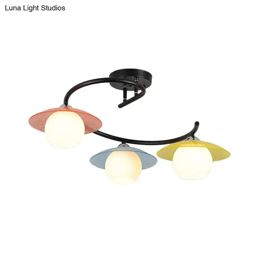 Saucer Semi Flush Light