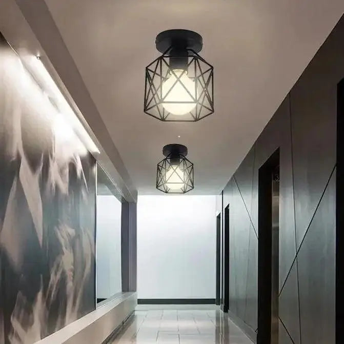 Black Industrial Ceiling Light