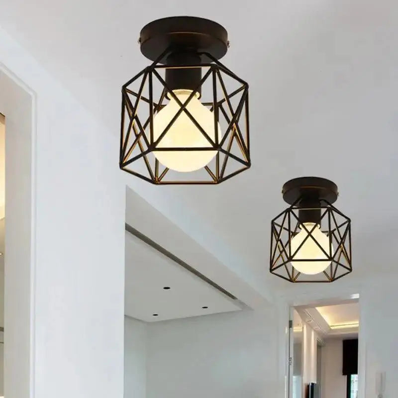 Black Industrial Ceiling Light
