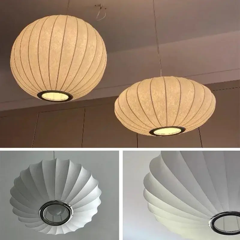 White Geometric LED Pendant