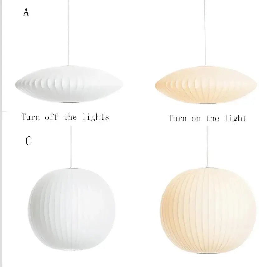 White Geometric LED Pendant