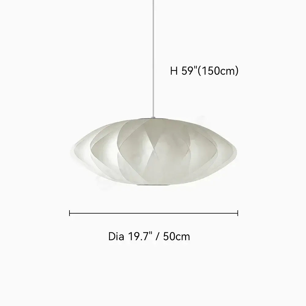 White Geometric LED Pendant