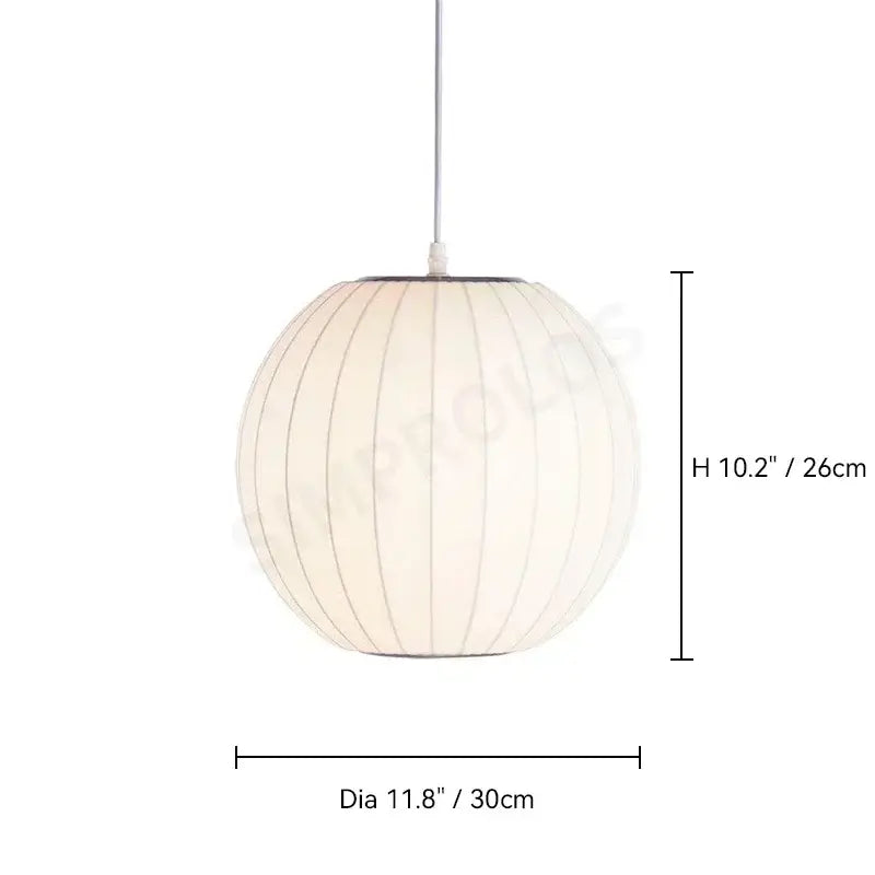 White Geometric LED Pendant