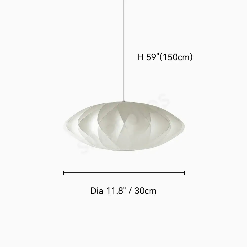 White Geometric LED Pendant