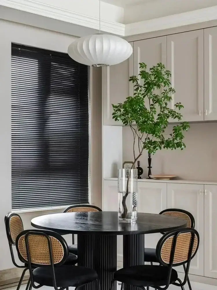 White Geometric LED Pendant