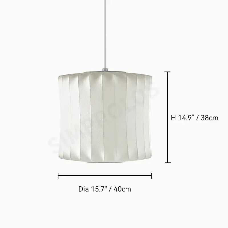 White Geometric LED Pendant
