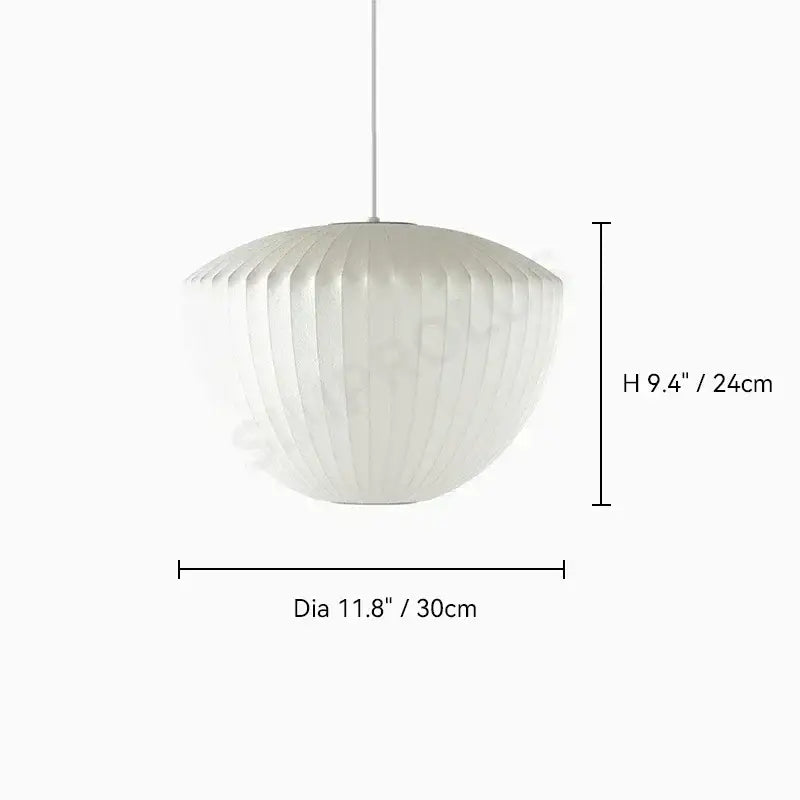 White Geometric LED Pendant