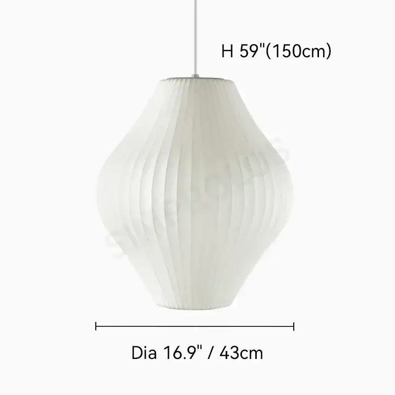 White Geometric LED Pendant