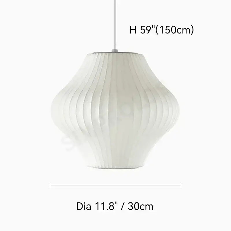 White Geometric LED Pendant