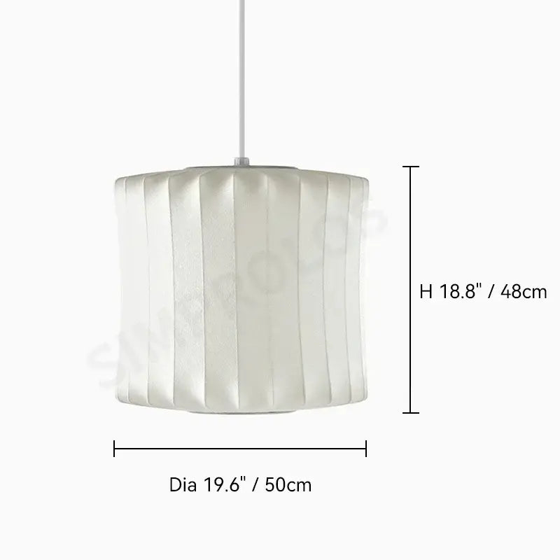 White Geometric LED Pendant