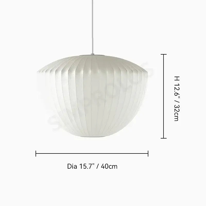 White Geometric LED Pendant