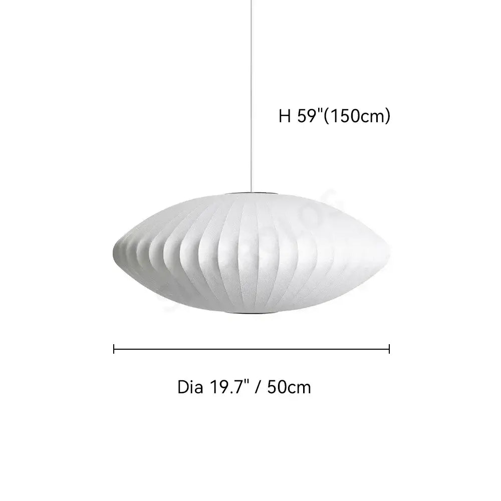 White Geometric LED Pendant