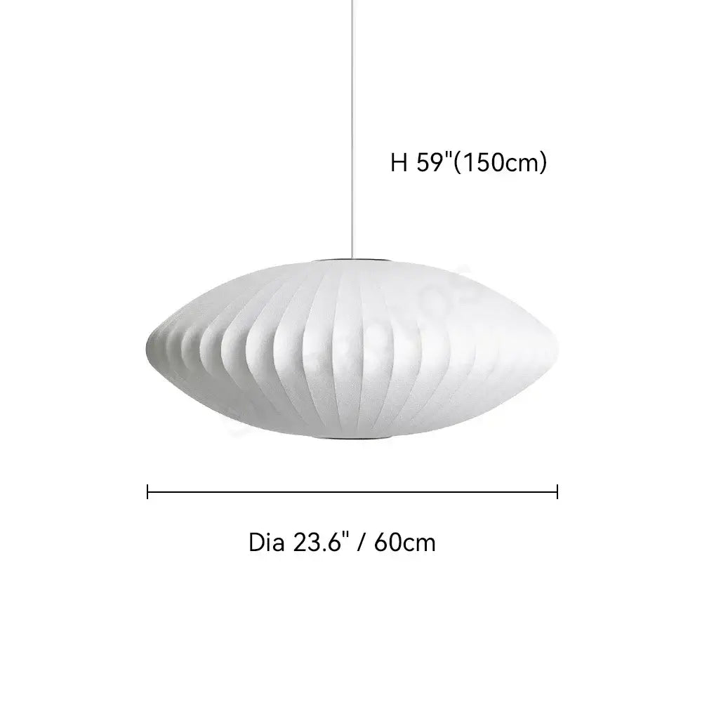 White Geometric LED Pendant