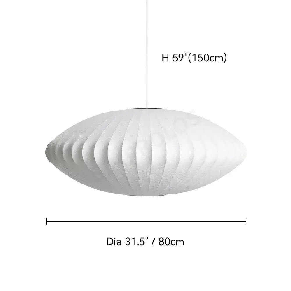 White Geometric LED Pendant