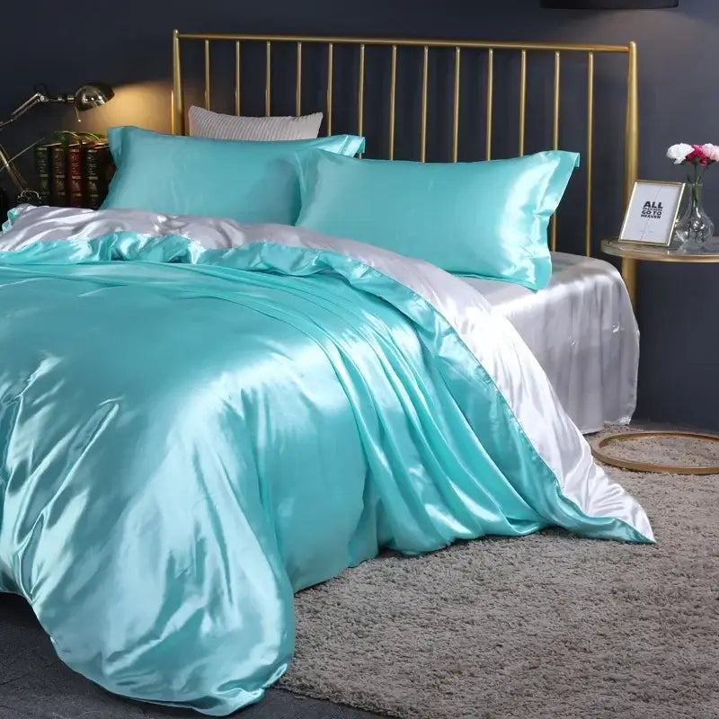 Brown Satin Duvet Cover