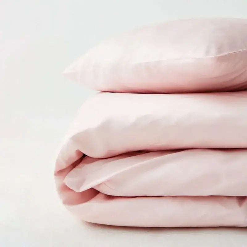 Blue Satin Duvet Cover Set