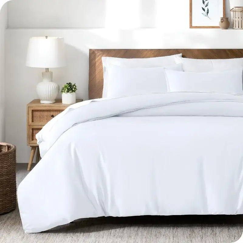 Blue Satin Duvet Cover Set