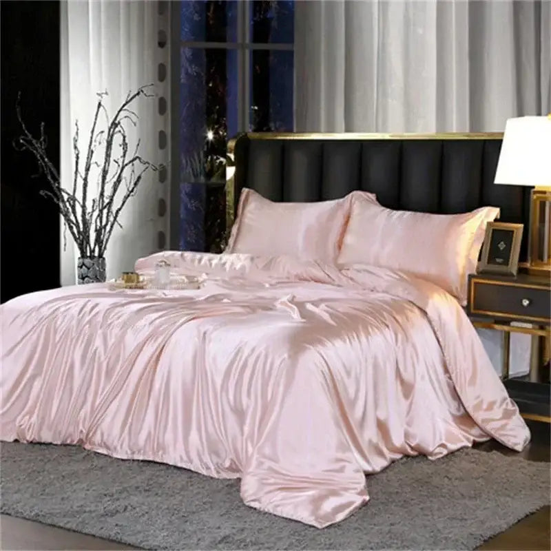 Chocolate Brown Silk Bedding Set